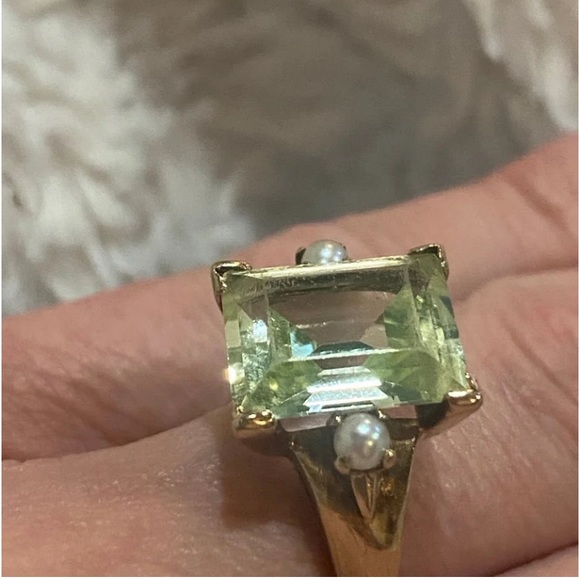 Vintage 10k Gold Cocktail Ring size 8. Marked 10k - Picture 2 of 12